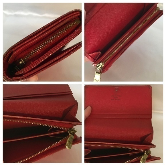 AUTHENTIC Louis Vuitton Epi Porte Leather Bifold Wallet. Red. - Picture 15 of 16